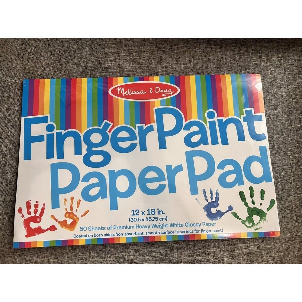 Melissa & Doug Finger Paint Paper Pad 12 x 18 inches 50 Sheets New